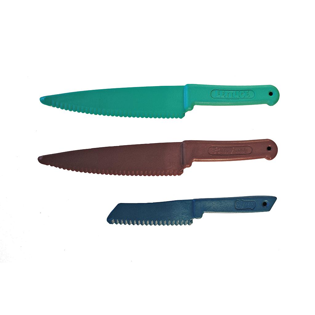 Set de Cuchillos de Cocina en Plástico Lexan, 3 piezas
